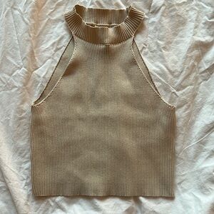 Tan knit top